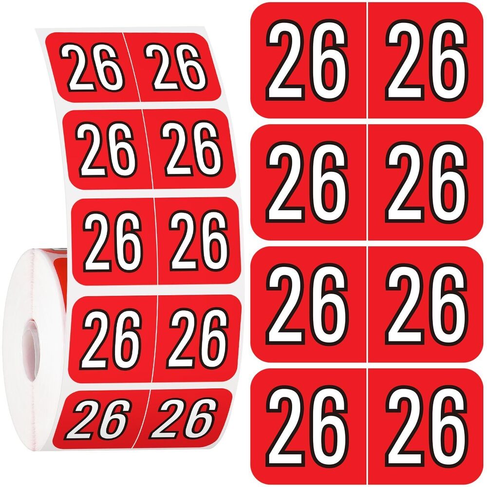 7513 500 Pcs 2026 Year Stickers File Folder Labels Rectangle Coded Colored